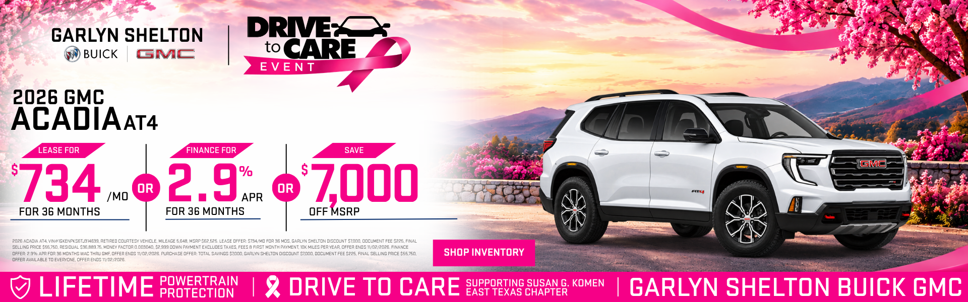 GMC Acadia offer at Garlyn Shelton Buick GMC